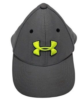 Under Armour Kids Dark Gray Cap with Neon Yellow Logo